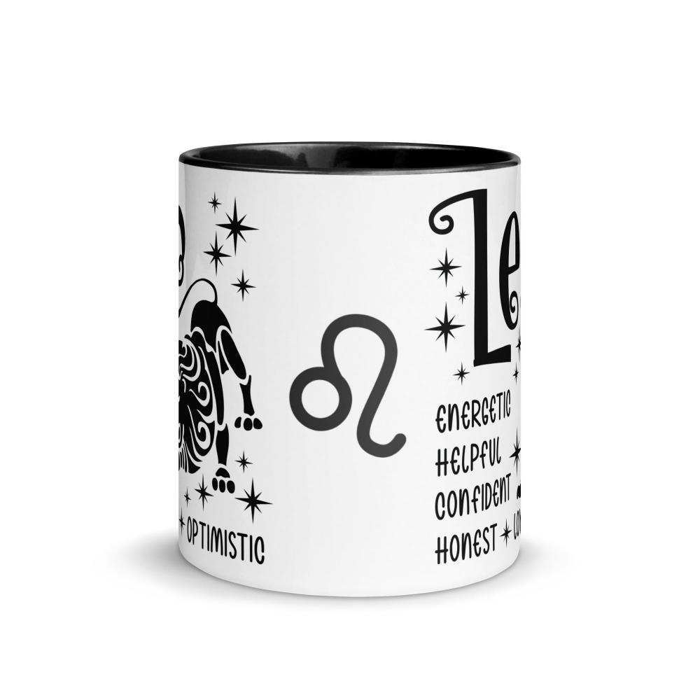Leo Zodiac Positive Traits 11 oz Mug with Black Handle - https://ascensionemporium.net